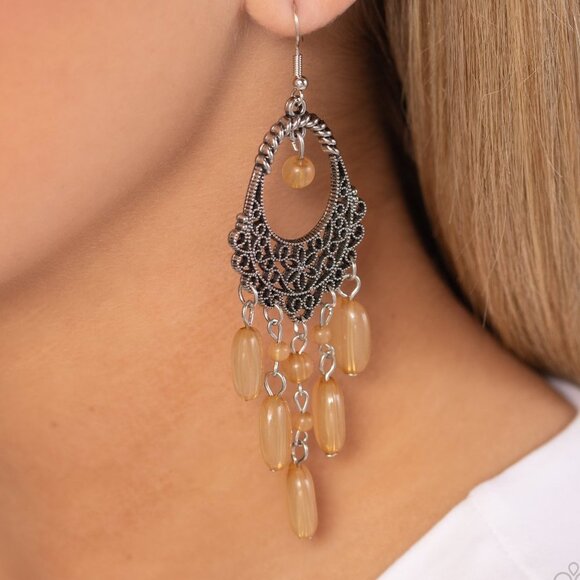Botanical Escape - Brown Earrings - Picture 1 of 2